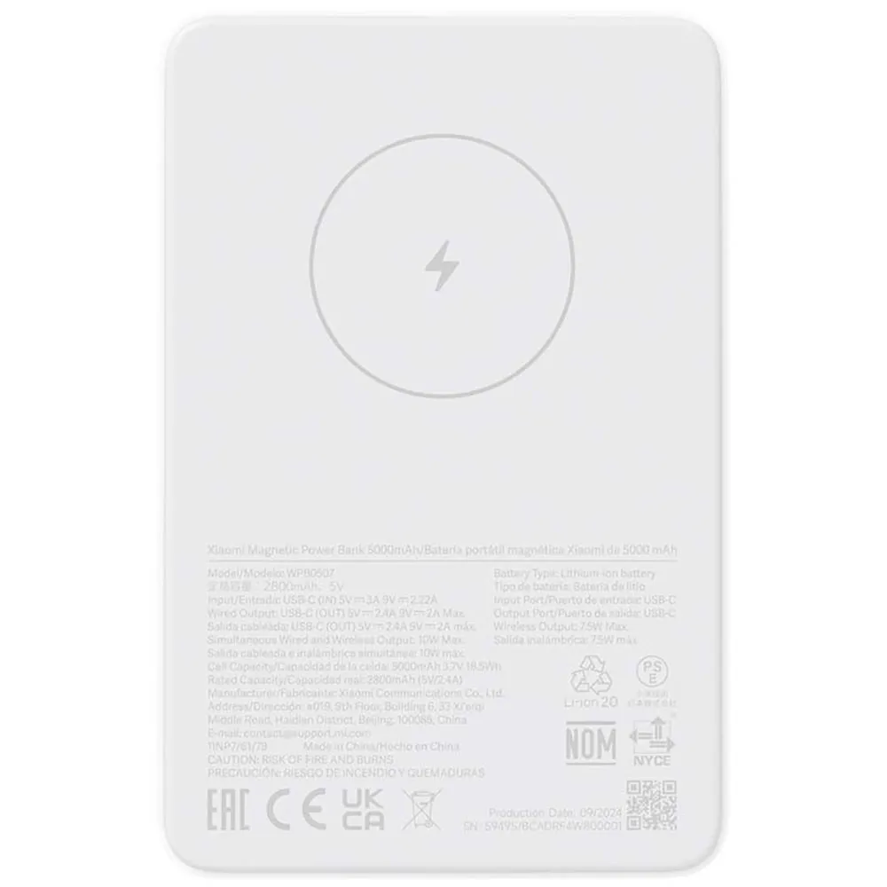 Xiaomi MAG PB 5000 WH 5000mAh power bank