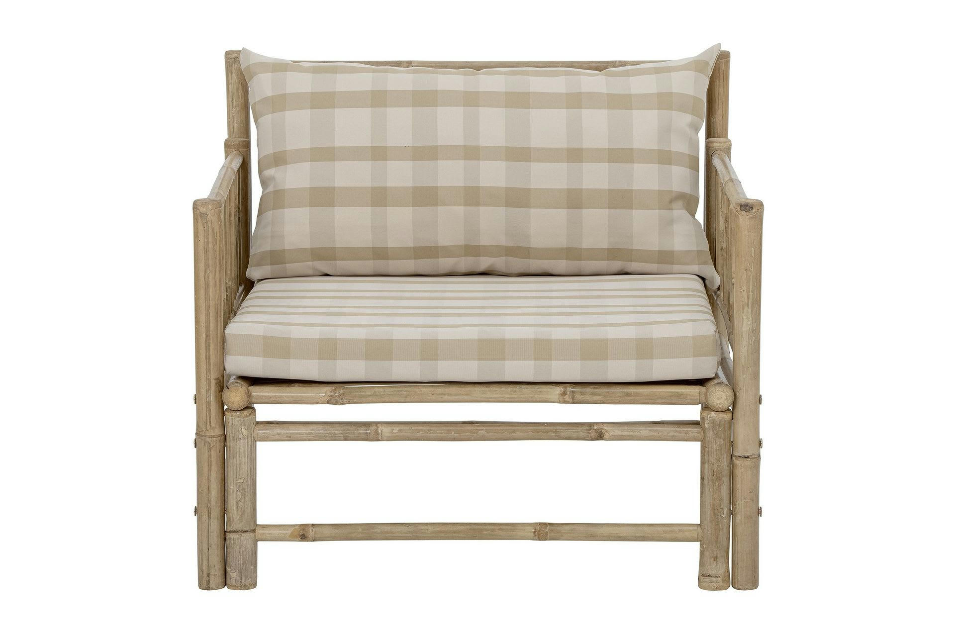 KORFU - Chaise de salon en bambou beige