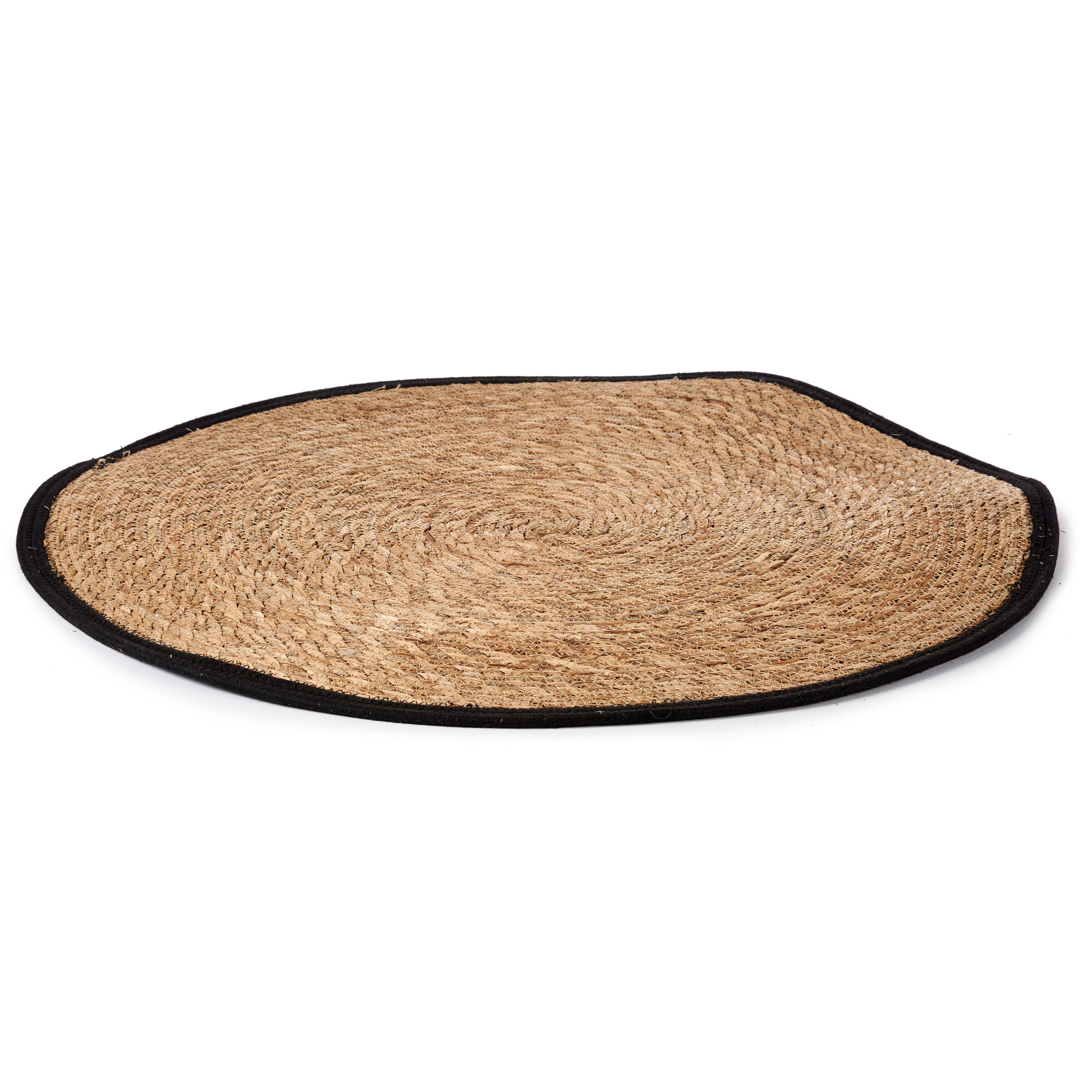 Dywan Brązowy Czarny Naturalne Włókno (Ø 100 cm)