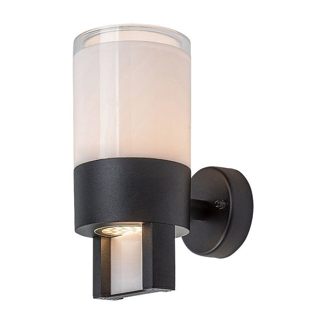 Kinkiet zewnętrzny LEITHAczarno-biały LED 1x12W 740lm IP44 Rabalux