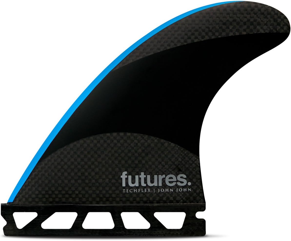 Futures Jjf2 Techflex Thruster Fin Small Black/Neon Blue