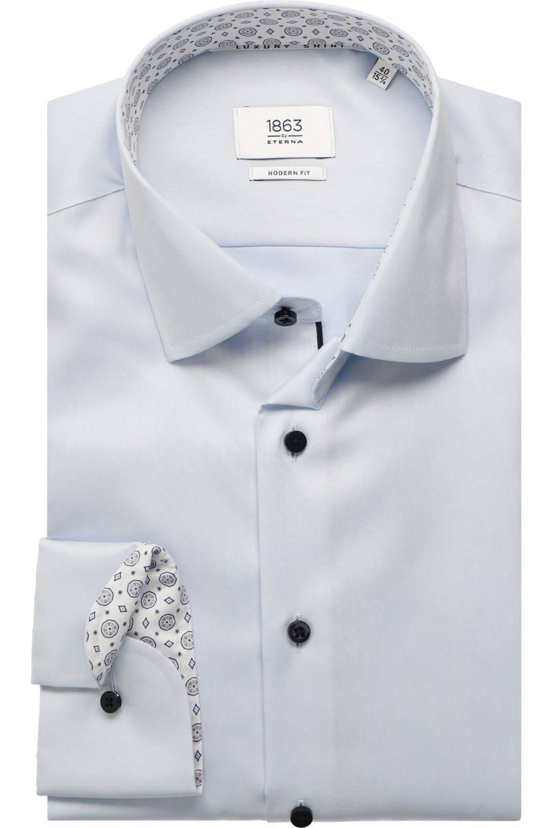 ETERNA 1863 Modern Fit Hemd blau, Einfarbig