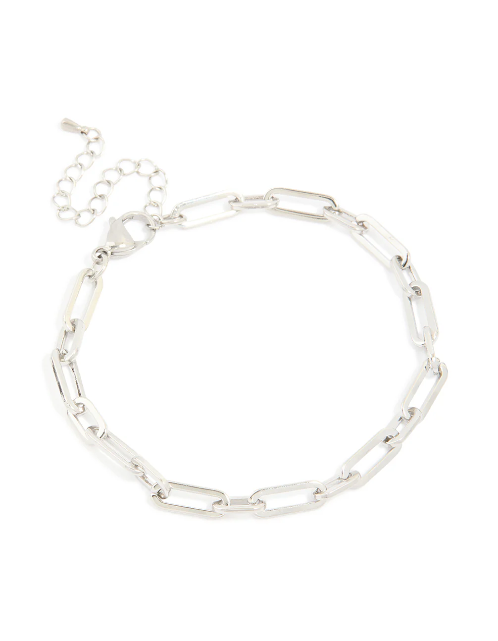 Mens Waterproof Stainless Steel Paperclip Chain Bracelet