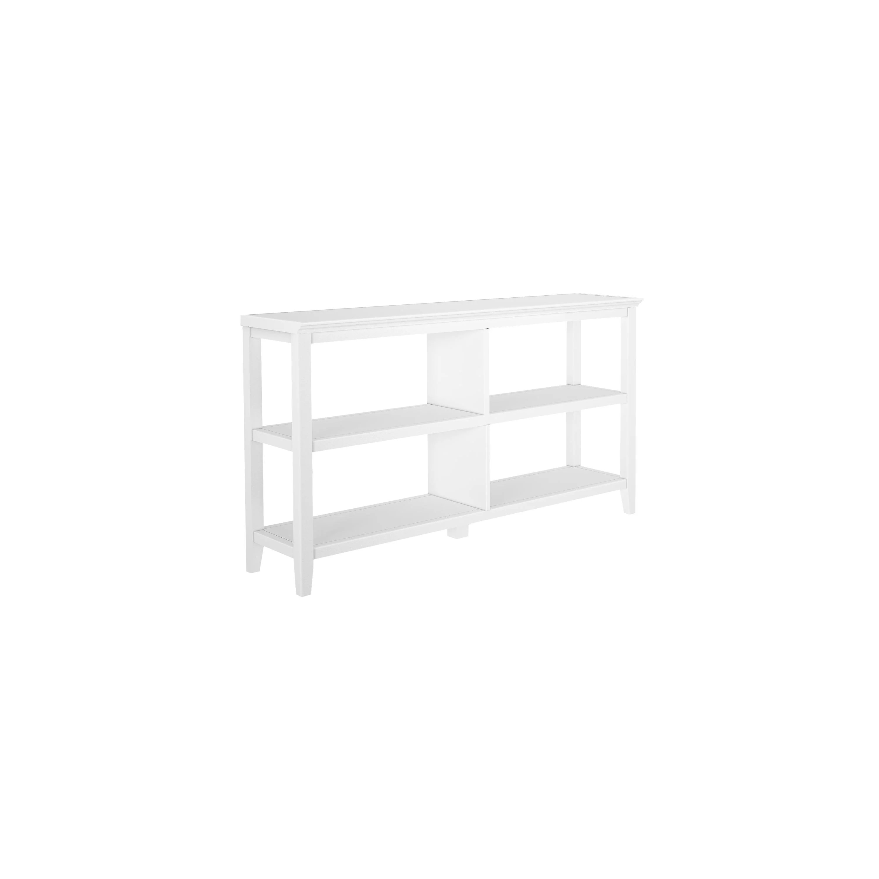 Edenton Wide Low 54W Bookcase with 2 Shelves, White