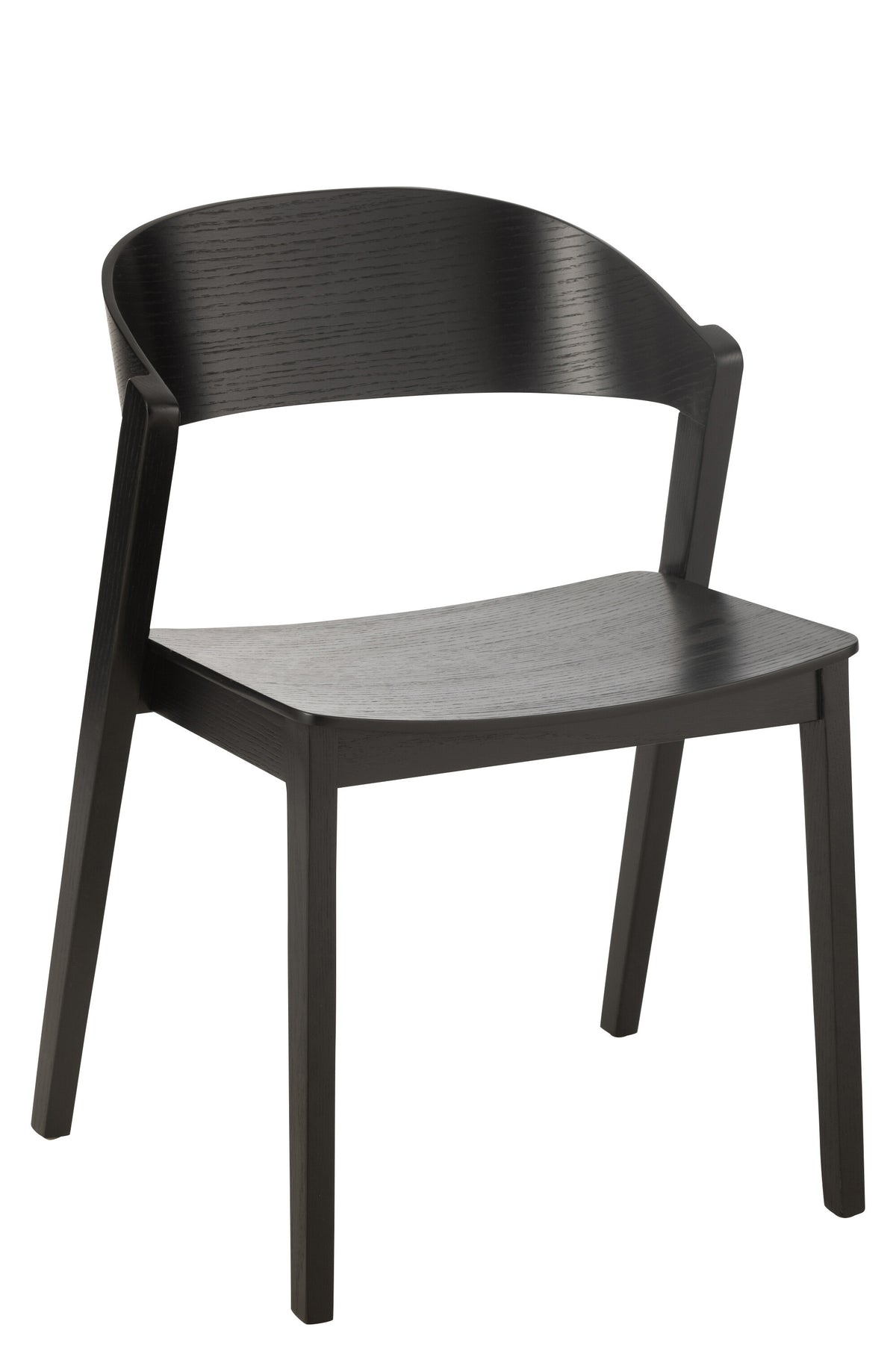 J-Line stoel Laga - eikhout/multiplex - zwart