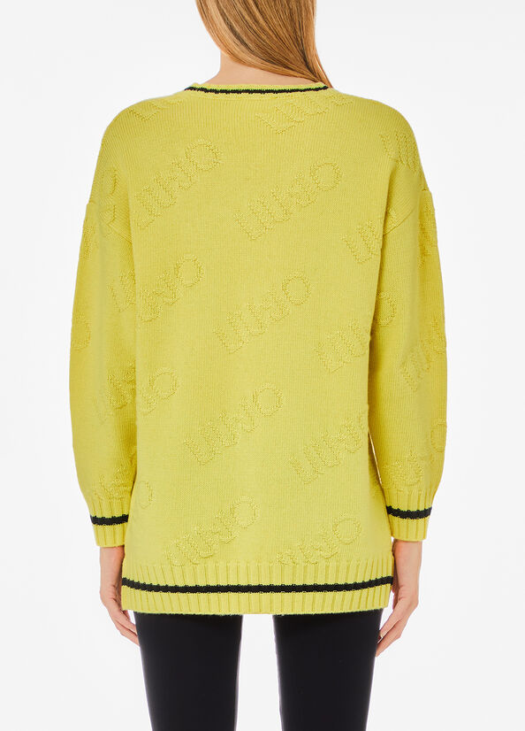 Maglia in misto lana con logo