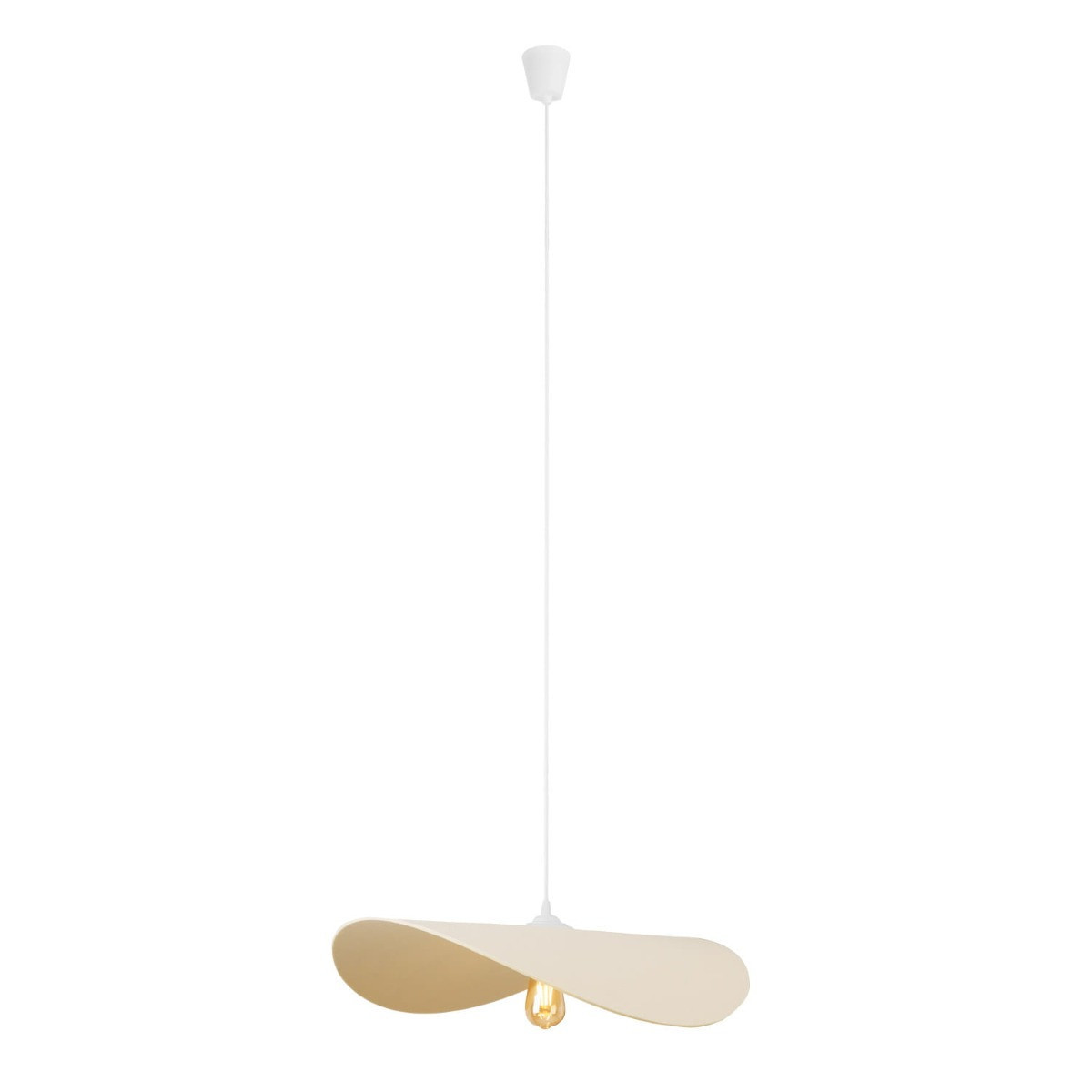 Lampa wisząca kremowo-biała PAN 1xE27x15W wym: 155x60x60 cm Maxlight