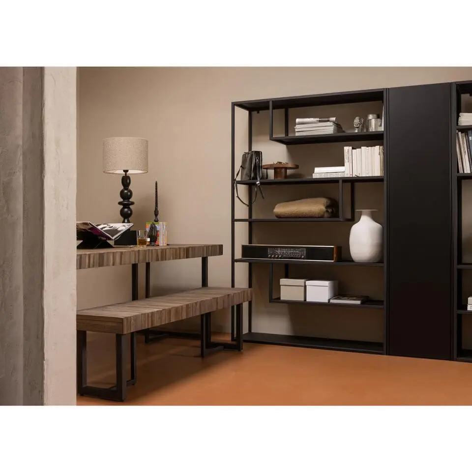 WOOOD Teun Opbergkast - Grenen - Diepzwart - 188x44x35