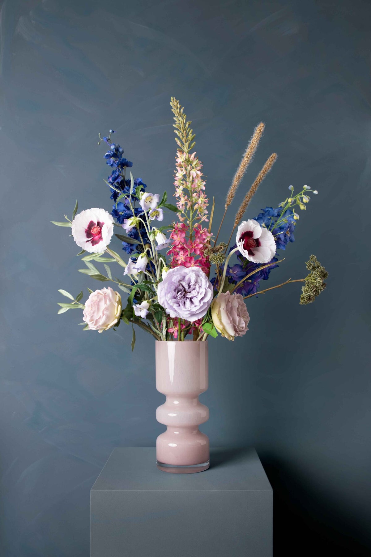 Madame Fleurie zijden boeket Table d'Hôtes Grande - Cosy Vibes - met vaas