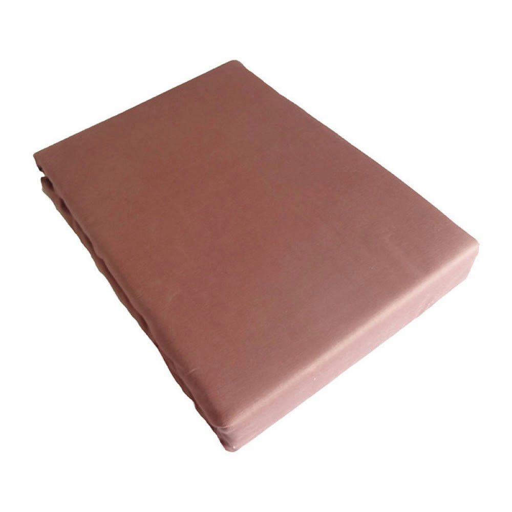 GAMME UNIS SATIN - Drap plat satin de coton 270x300 cm rose