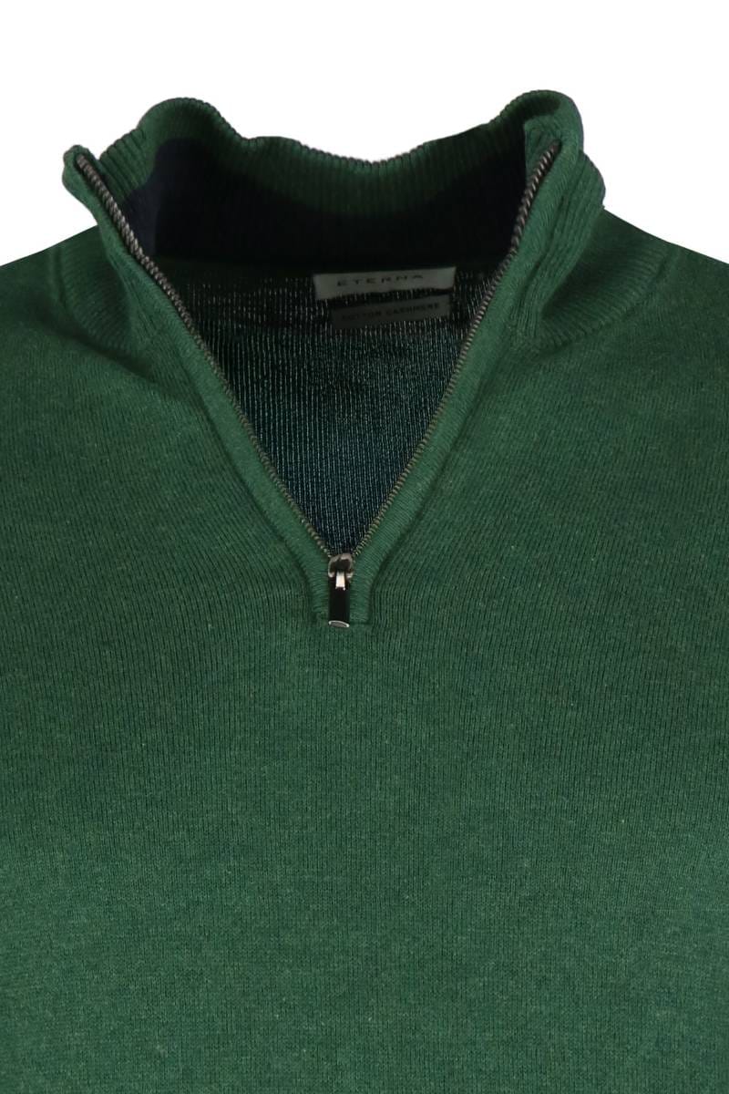 ETERNA Regular Fit Pullover dunkelgrün, Einfarbig