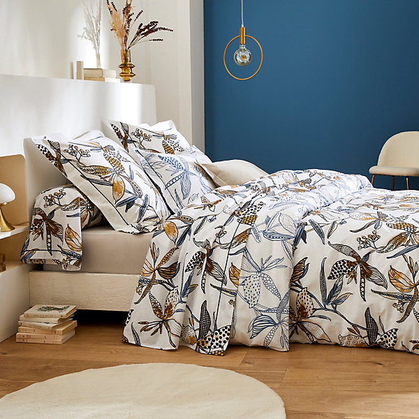 Housse de couette 200x200 cm en coton PéNéLOPE beige Silice