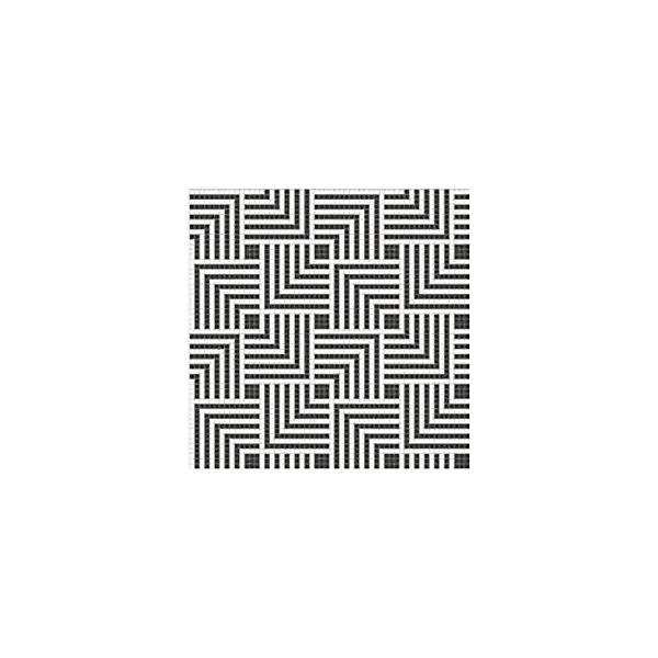 Mosaïque Art factory 2,3x2,3cm motif Ballet noir et blanc sur trame nylon 33,3x33,3cm Satiné boite de 1 m2