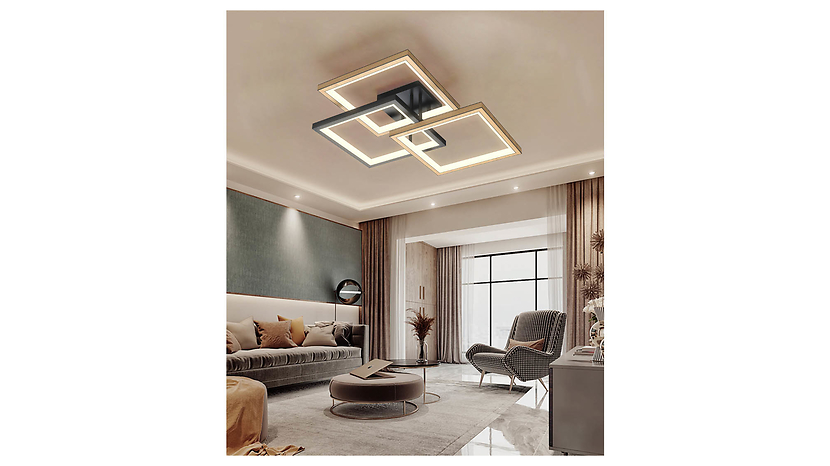 Lampa sufitowa 3-punktowa Matera LED ze ściemniaczem czarna