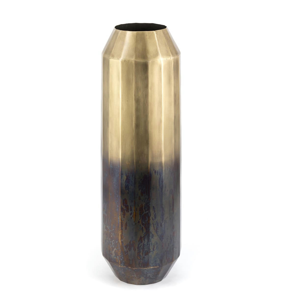 ANTIQUE - Vase en aluminium dégradé bicoloré