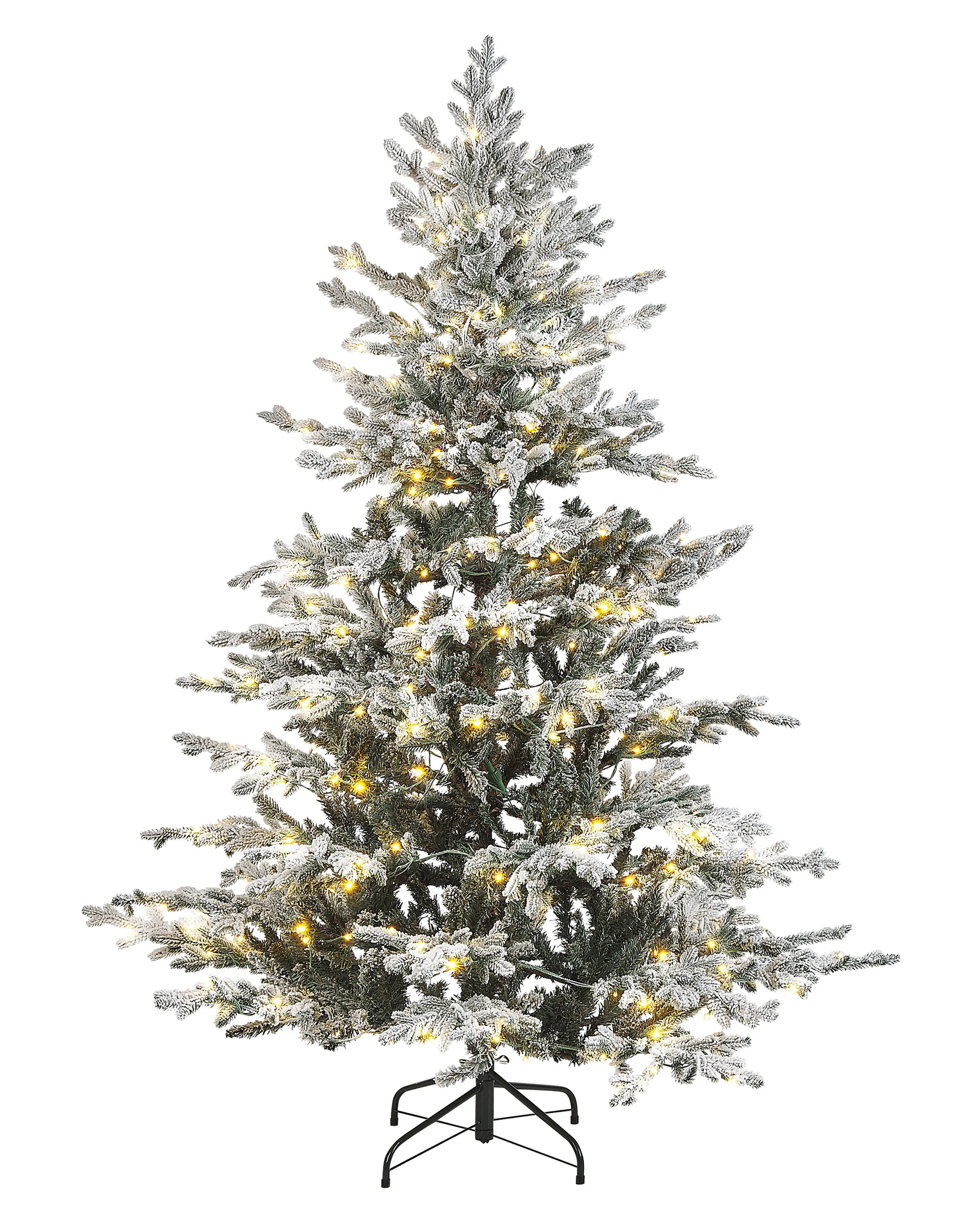 Artificial Snowy Christmas Tree LED BRISCO 180 cm White