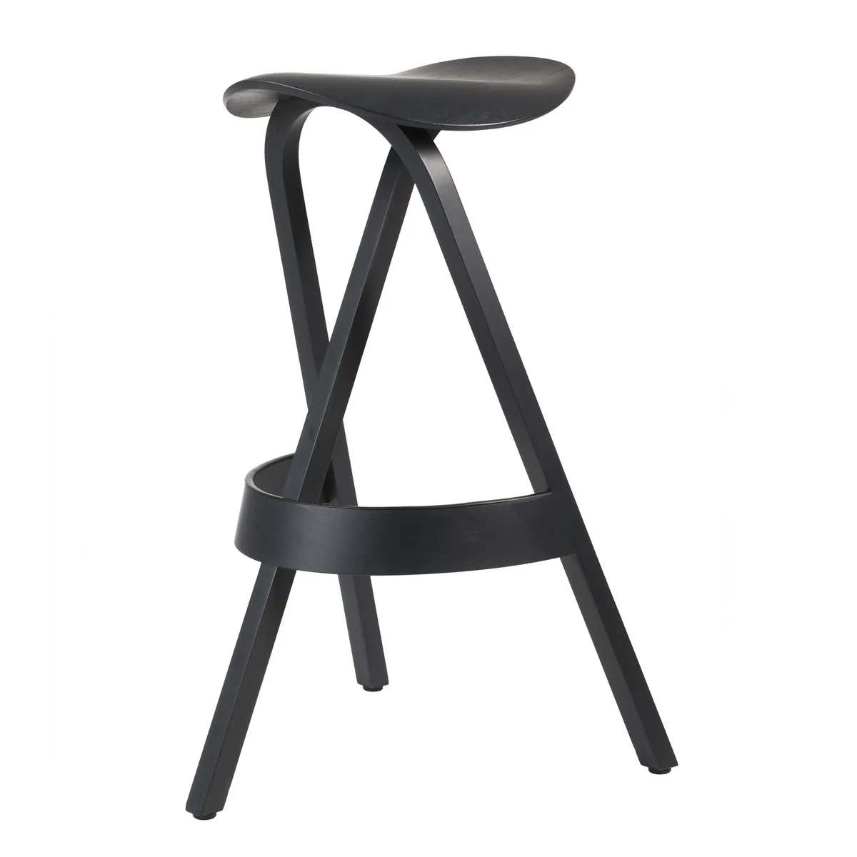 Thonet - 404 H Barhocker, Eiche schwarz gebeizt (TP 29)