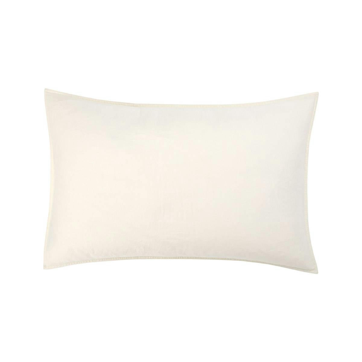 PALERME - Taie d'oreiller en satin de coton lavé ecru 50 x 75 cm