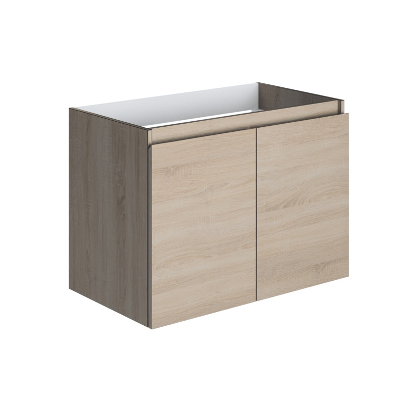 Ensemble de salle de bain Bazil avec portes chêne hamilton 80 cm ALLIBERT