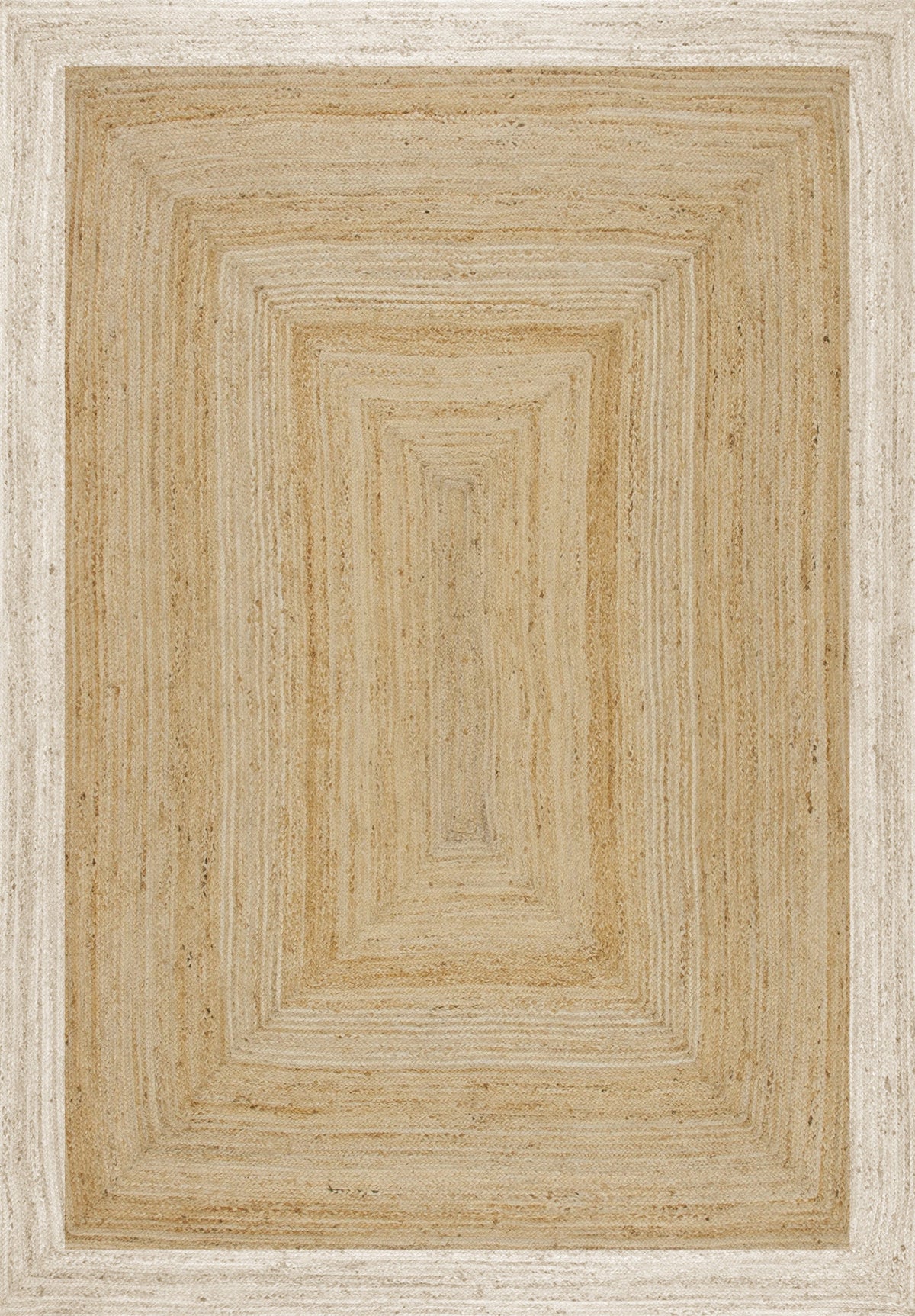 Mrcarpet jute vloerkleed - naturel/wit - 160 x 230 cm