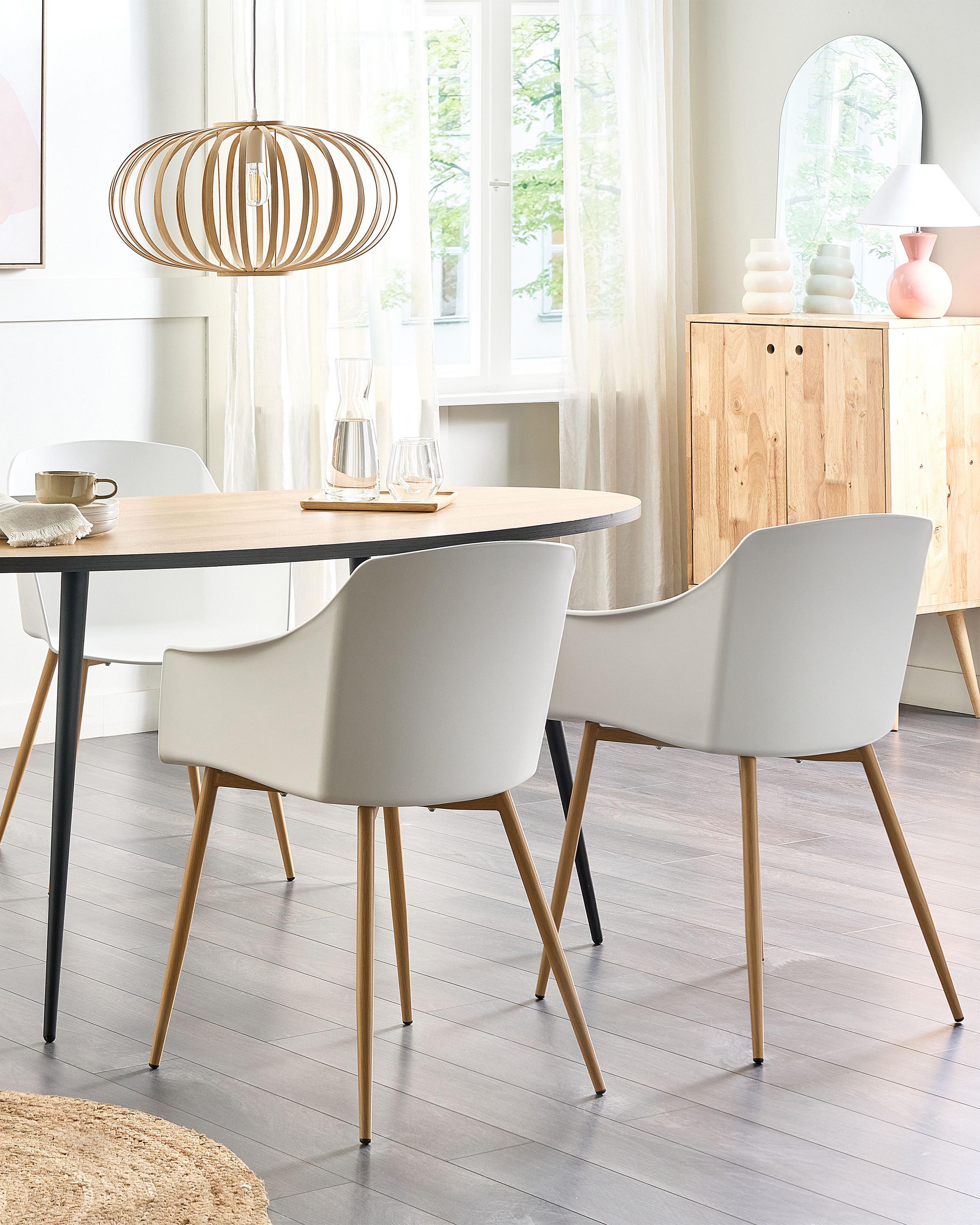 Set of 2 Dining Chairs FONDA II White