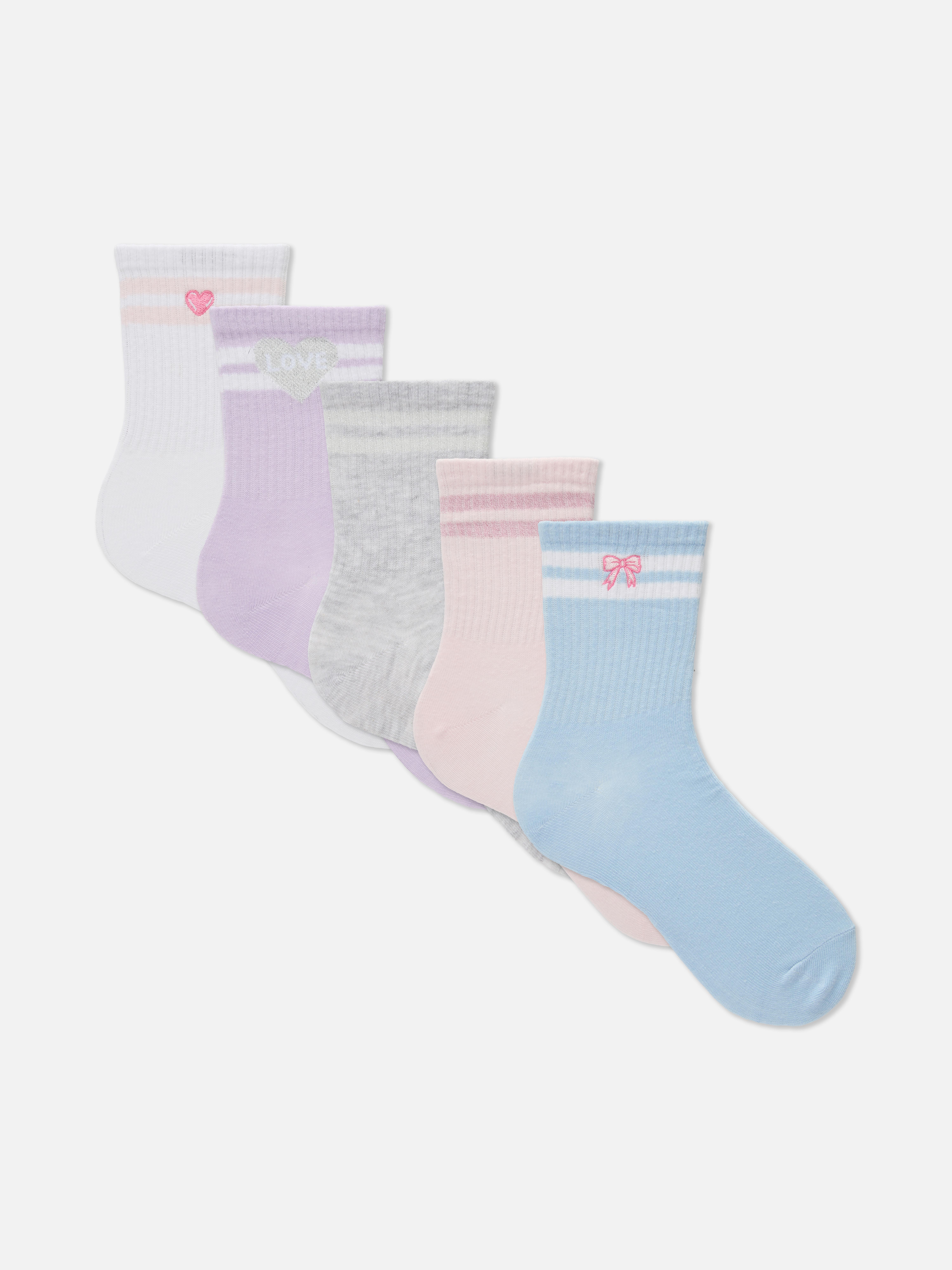 5-Pack Ribbed Sports Socks