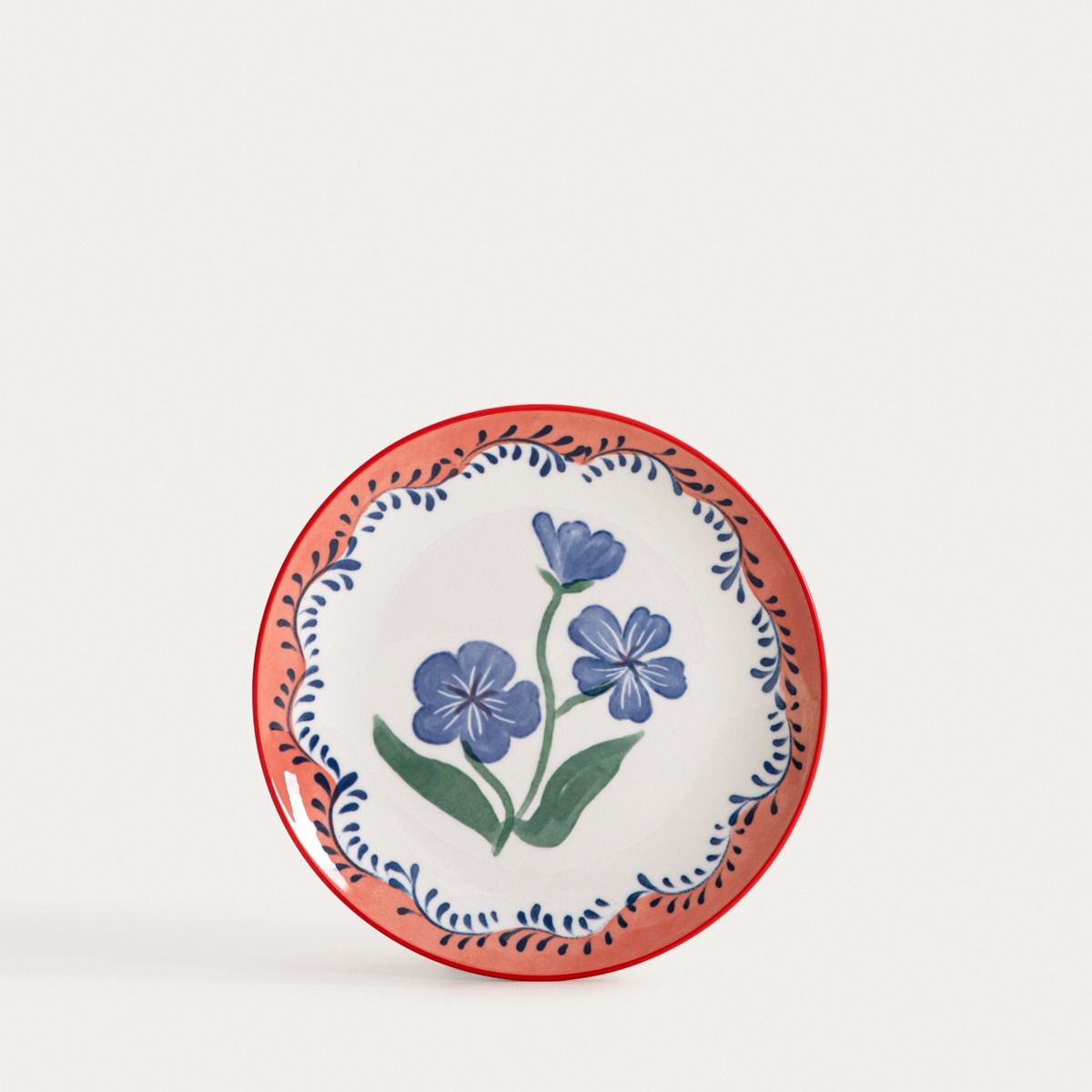 Talerz LIMK deserowy z niebieskimi kwiatkami 20 cm