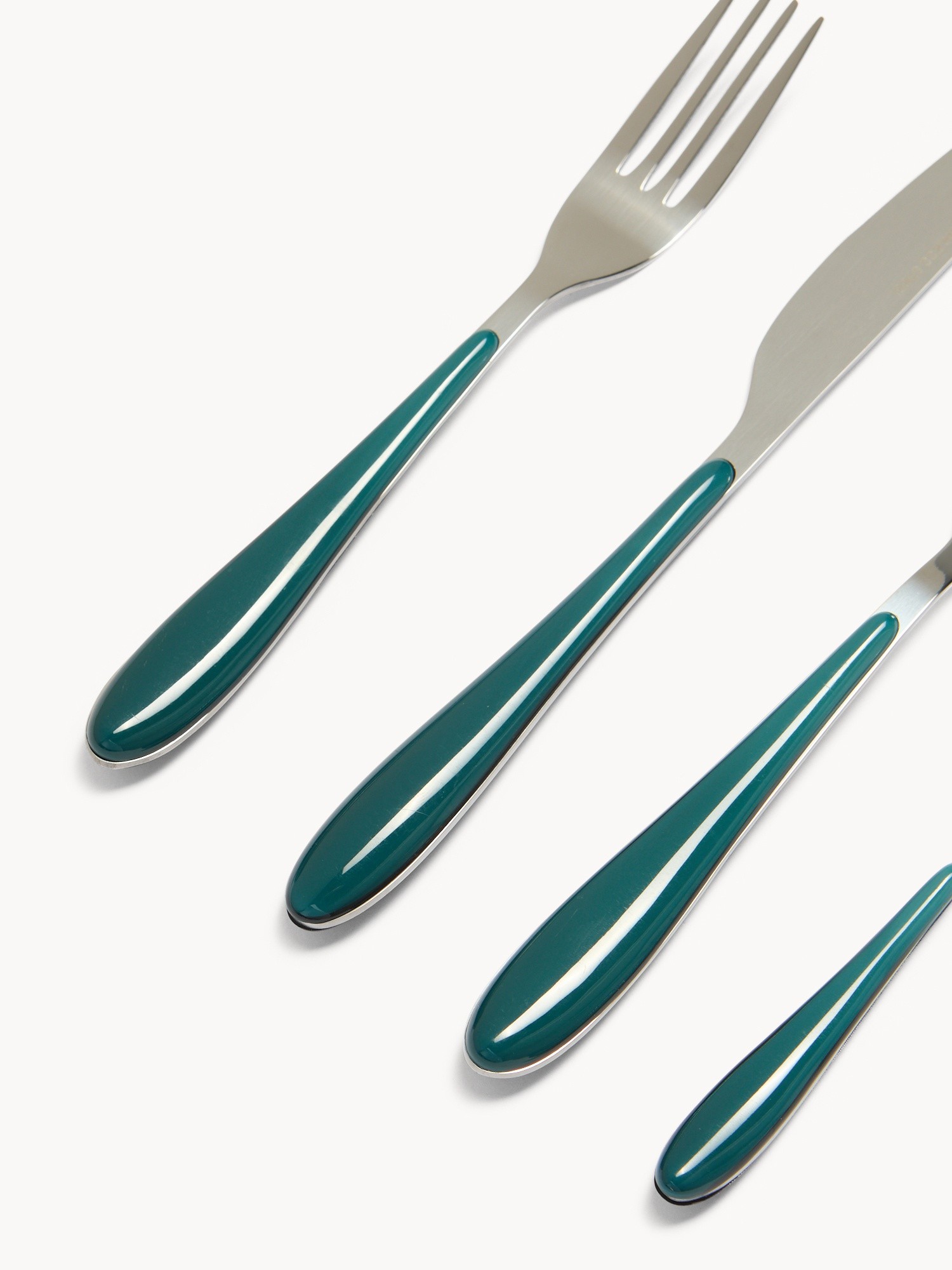 Set 24 posate in acciaio con manico colorato - Prezzo di lancio!