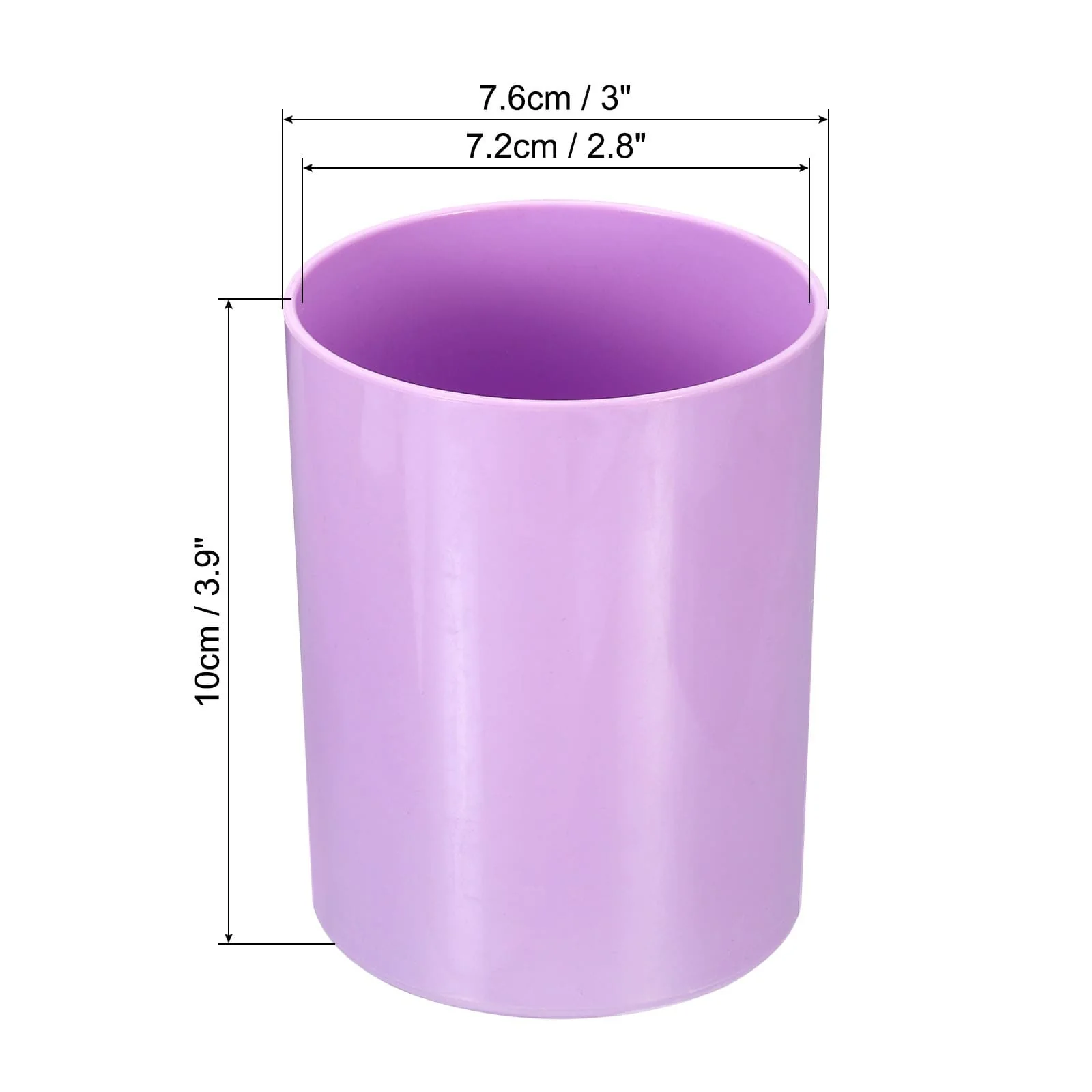 2x Pencil Holder, Plastic Makeup Brush Holder Round Desktop Organizer