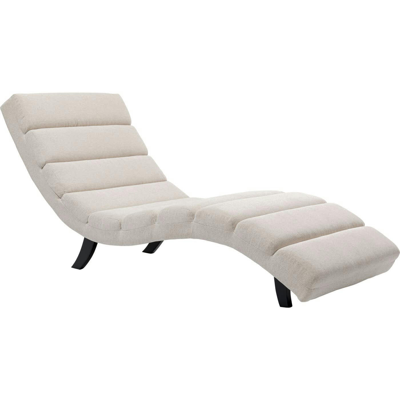 BALOU - Chaise longue en polyester crème