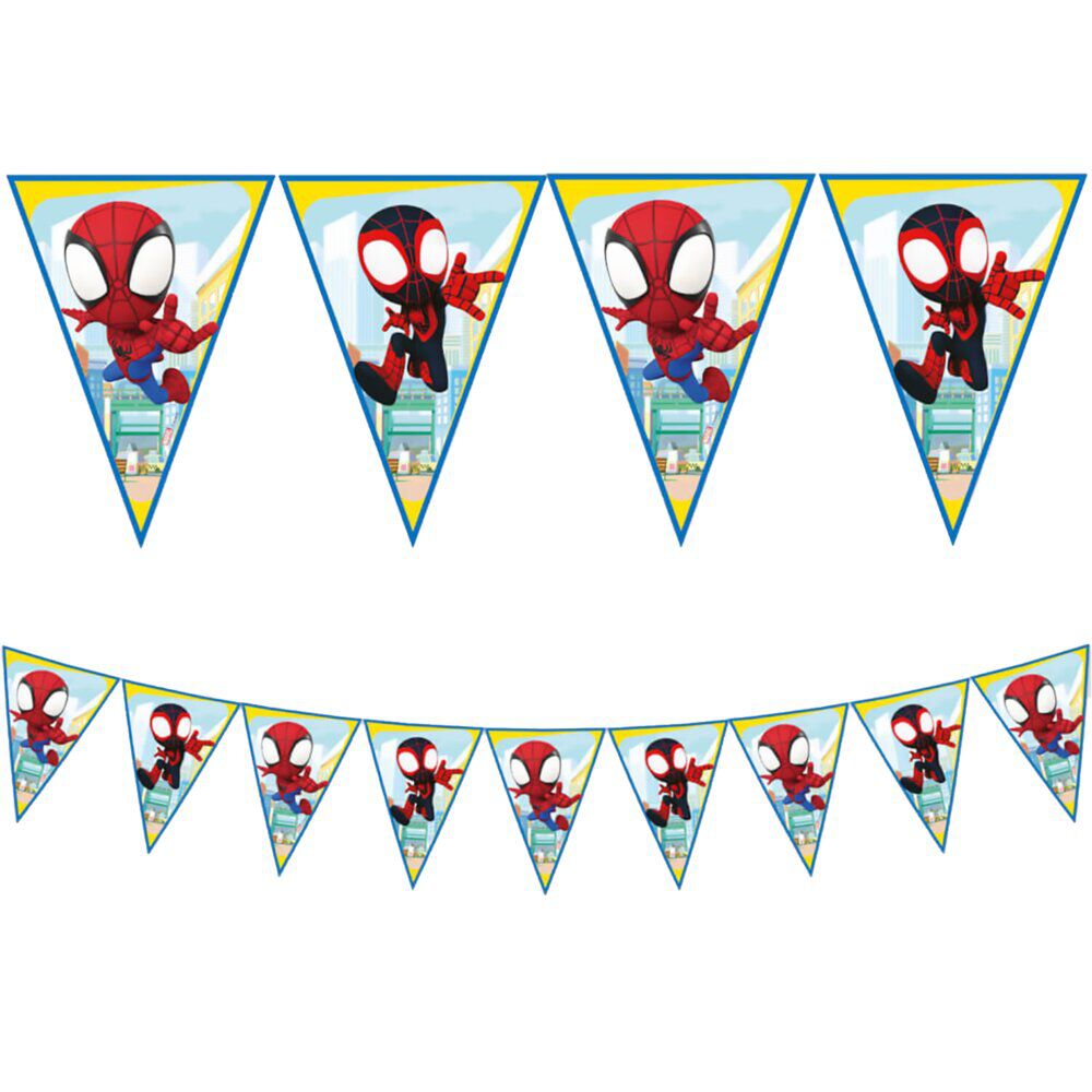 Guirlande fanions papier Spidey 2,3m