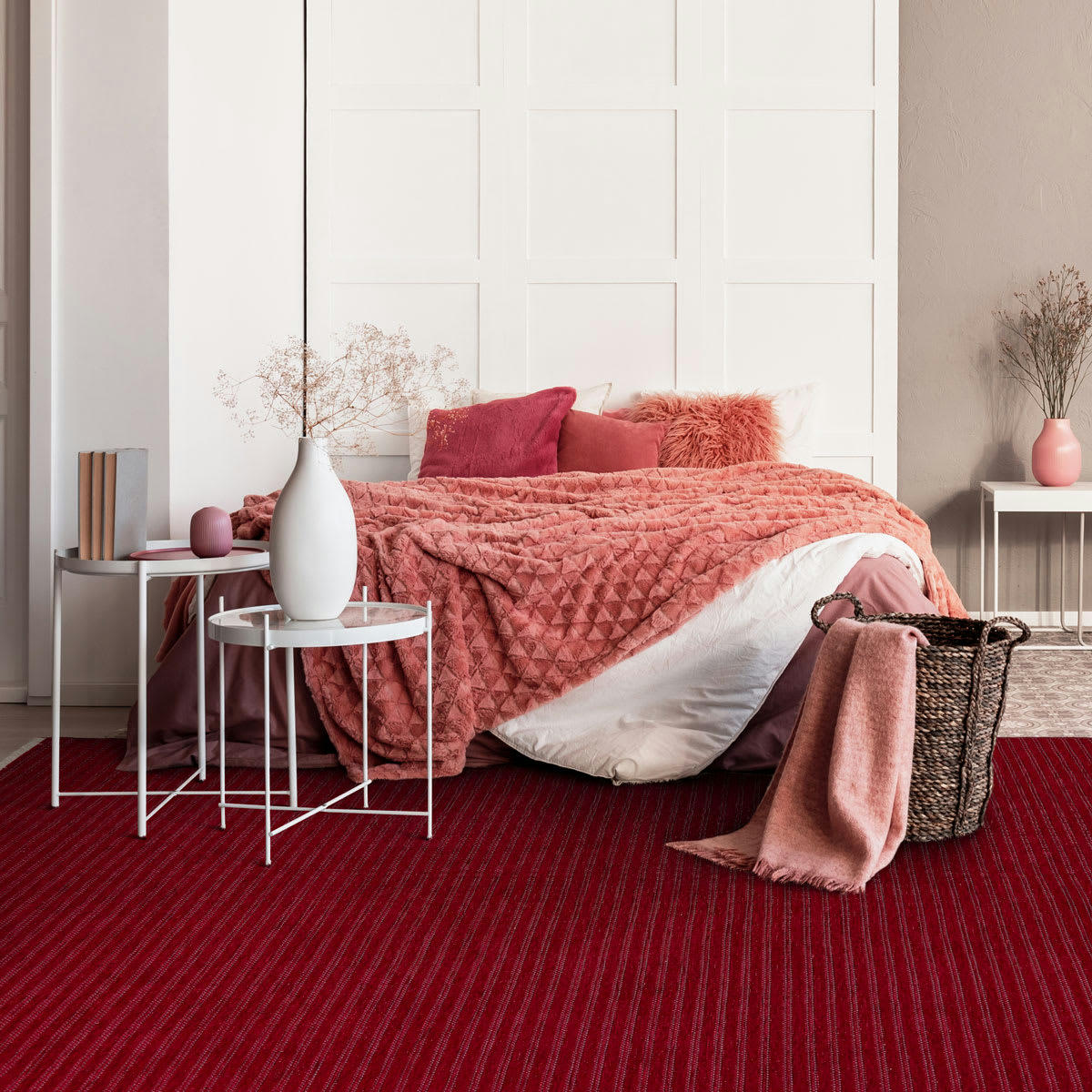 MODERN - Tapis réversible rouge 160x230