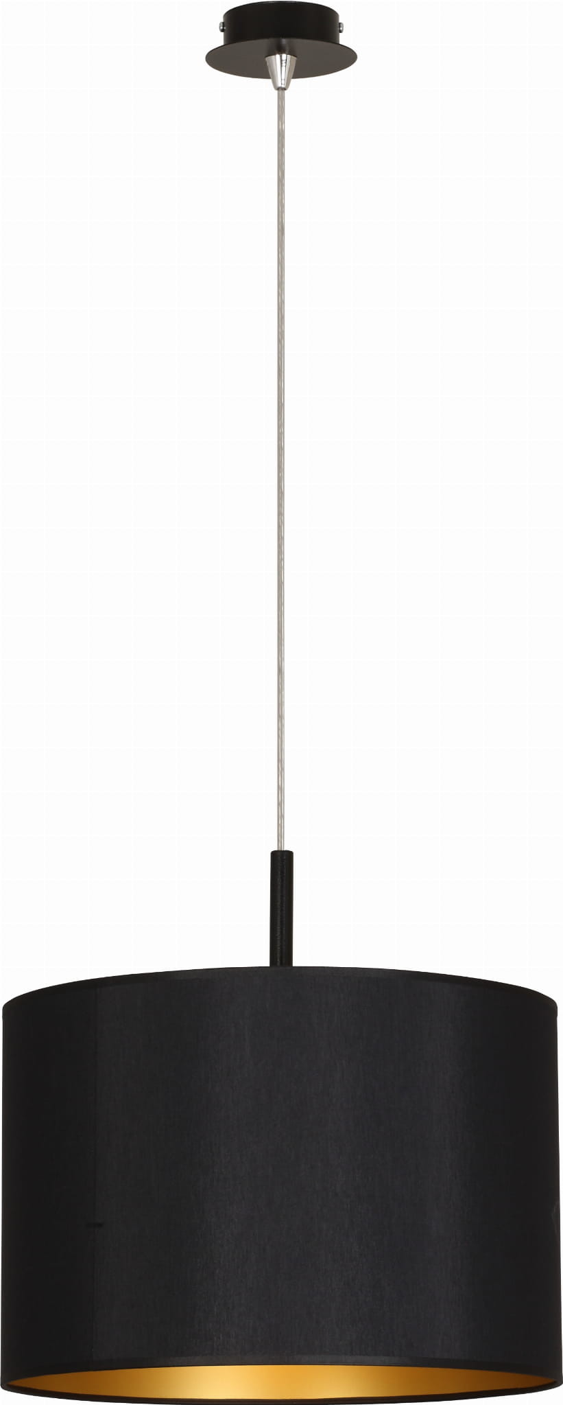 Lampa wisząca Alice Gold tkaninowa czarna