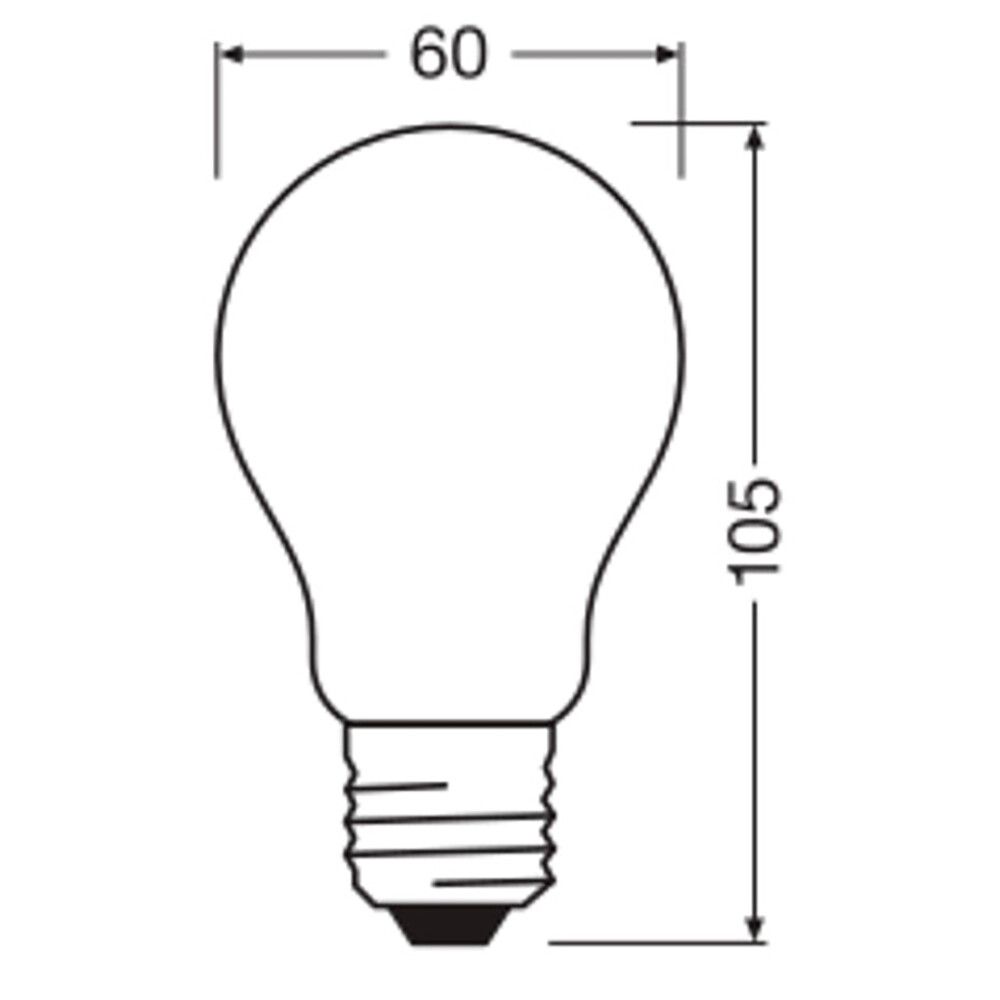 GLOBUSPÆRE OSRAM E27 5,9W 2700K FROSTET