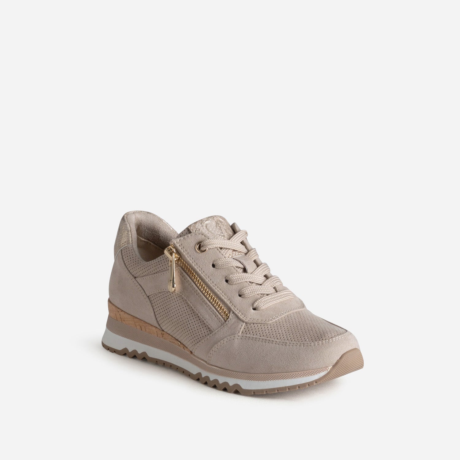 Tennis MARCO TOZZI beige et imprimé python