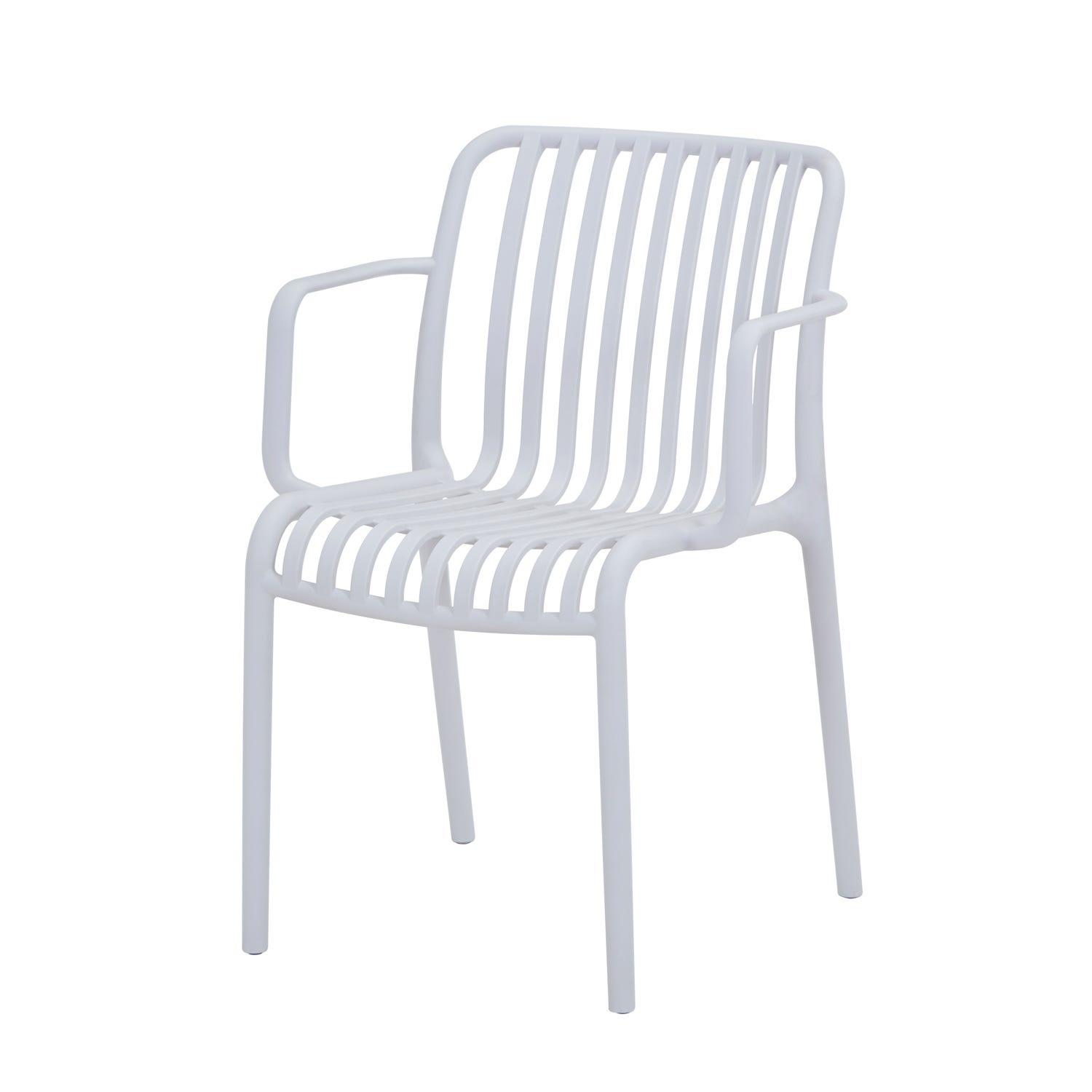 Sedia da giardino con braccioli in plastica 43x41,5x79 cm grigio