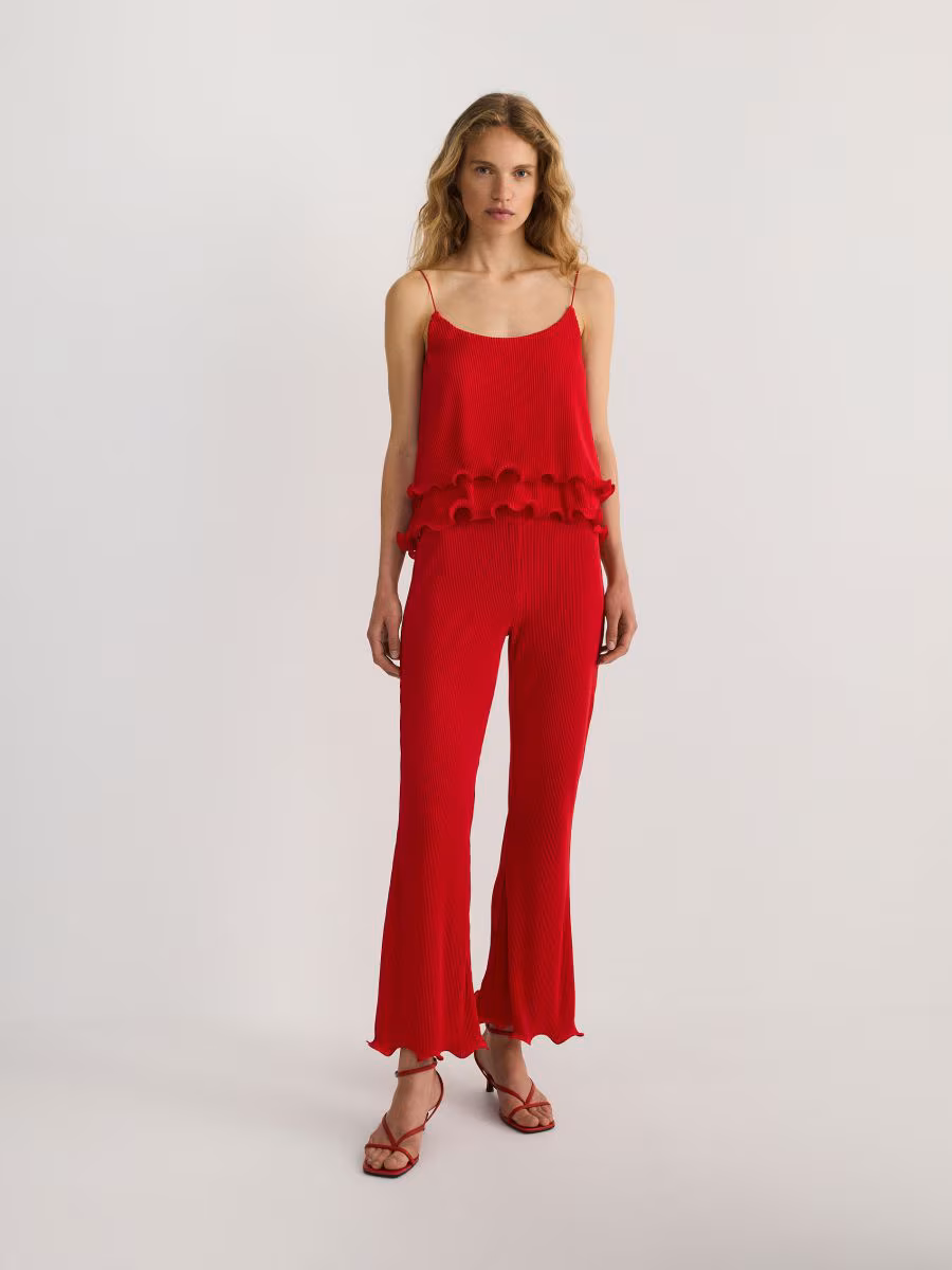 Pleated Crop Top
