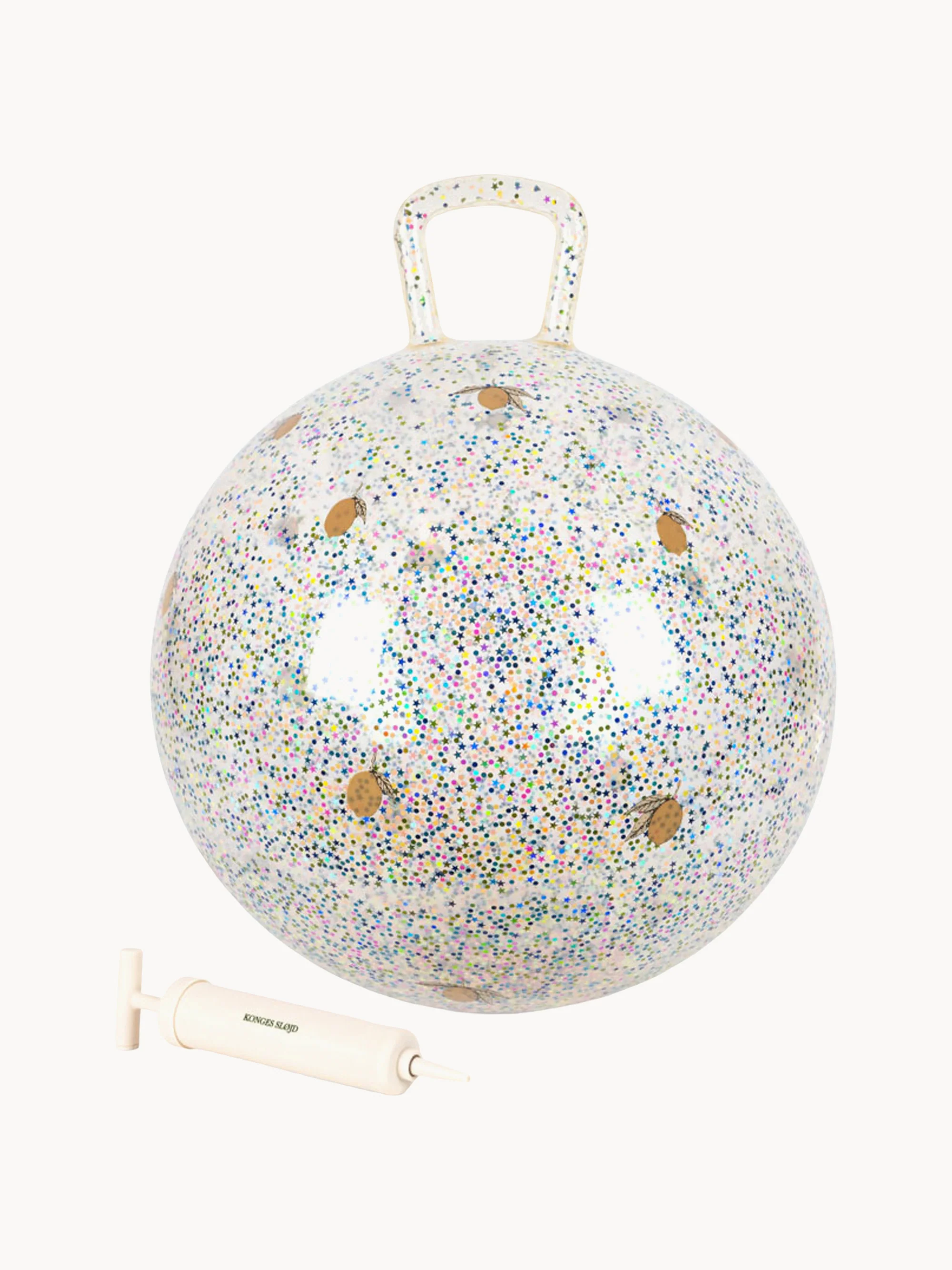 Glitzer-Hüpfball Lemon
