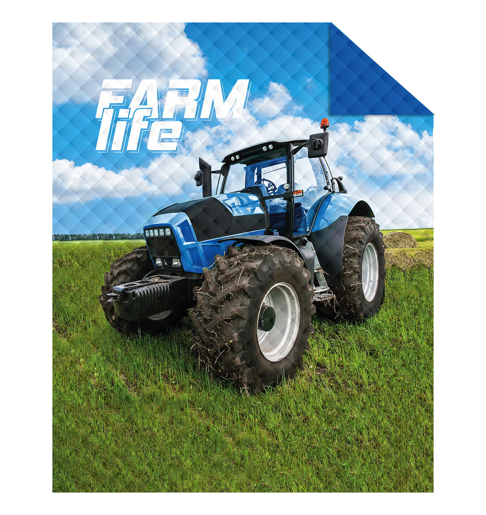 Narzuta Holland Collection Niebieski Traktor 170X210