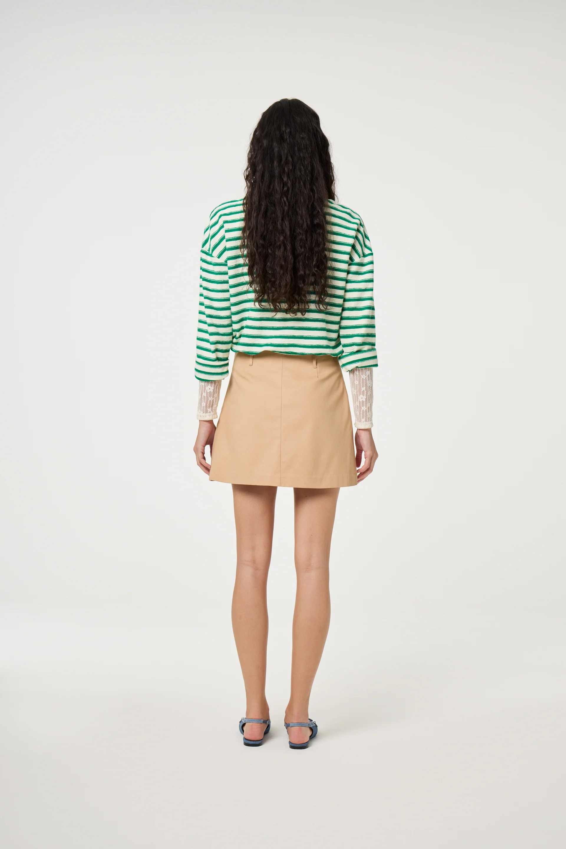 Celina Top | Cosy White/Green