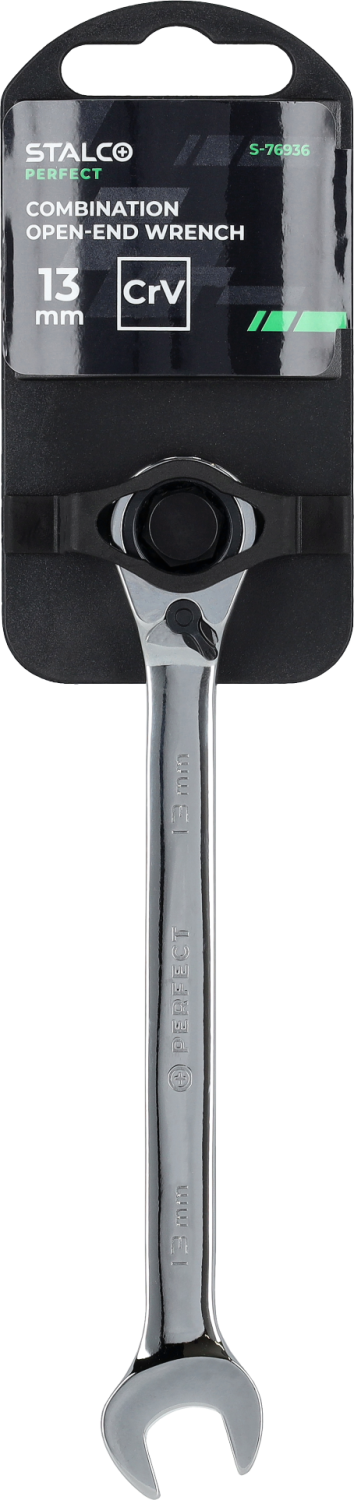 Klucz płasko-oczkowy z grzechotką i przełącznikiem 8mm STALCO PERFECT S-76930 8 mm S-76930