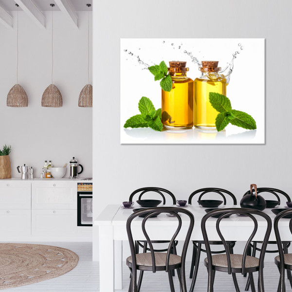 Obraz do kuchni jadalni restauracji, Oliwa za oliwek zioła 30x20