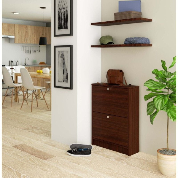 Szafka na buty, uchylne drzwiczki, ARONA, 60x20x80, wenge | TYLETEGOTU
