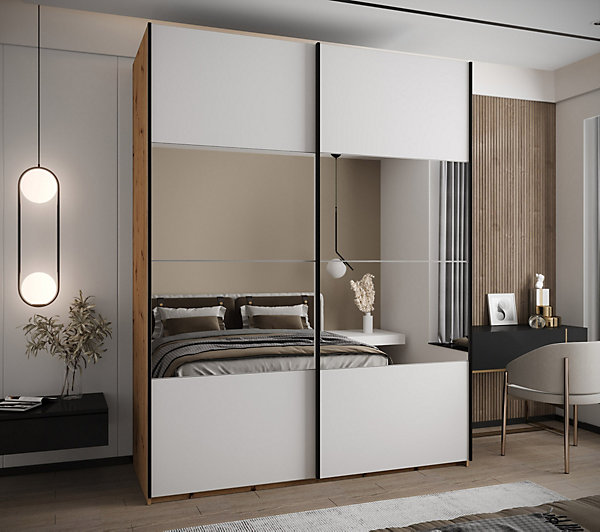 Armoire Lux 4 à portes battantes H. 245,5 x L. 200 x P. 64, 2 portes