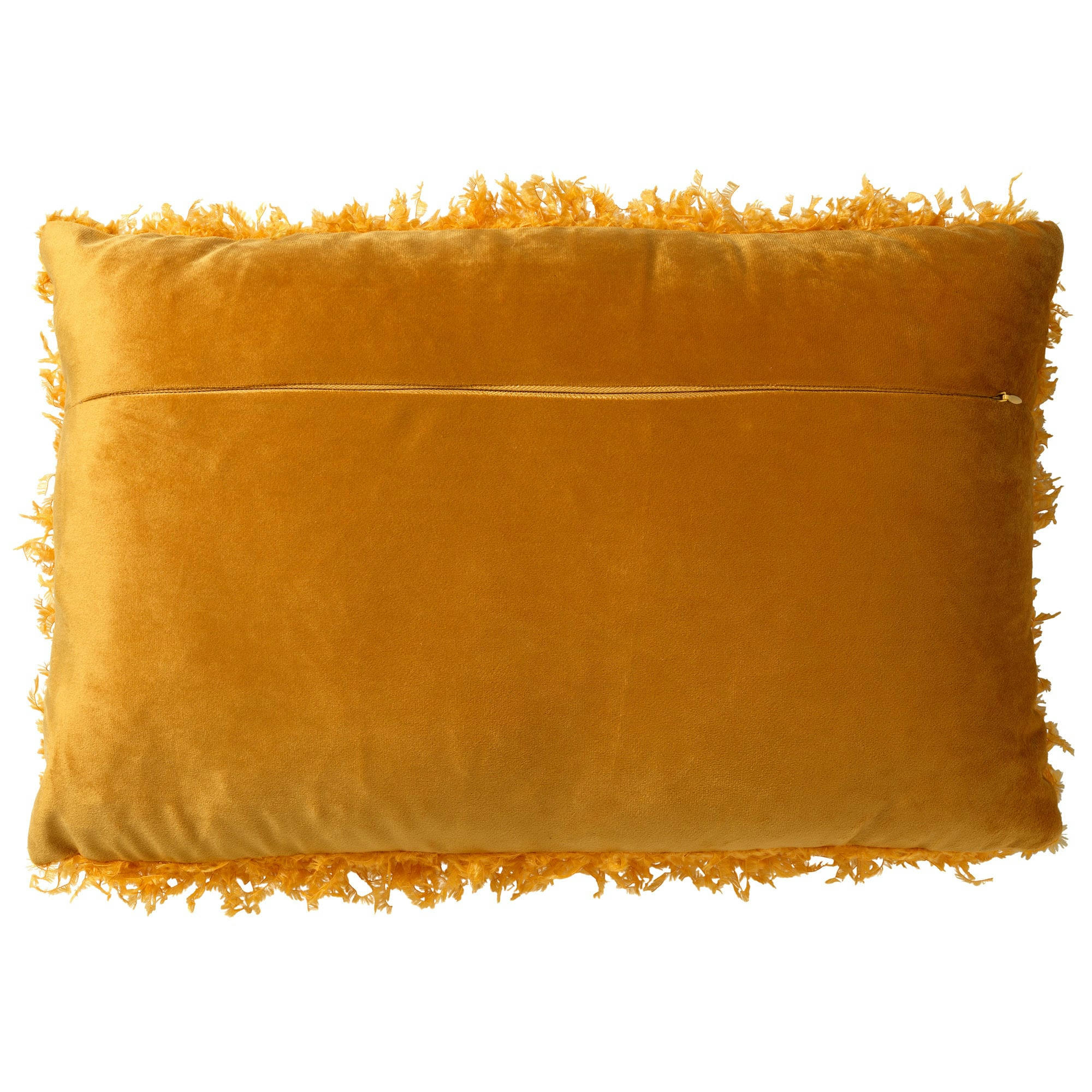 - Coussin - jaune fausse fourrure 30x50 cm uni