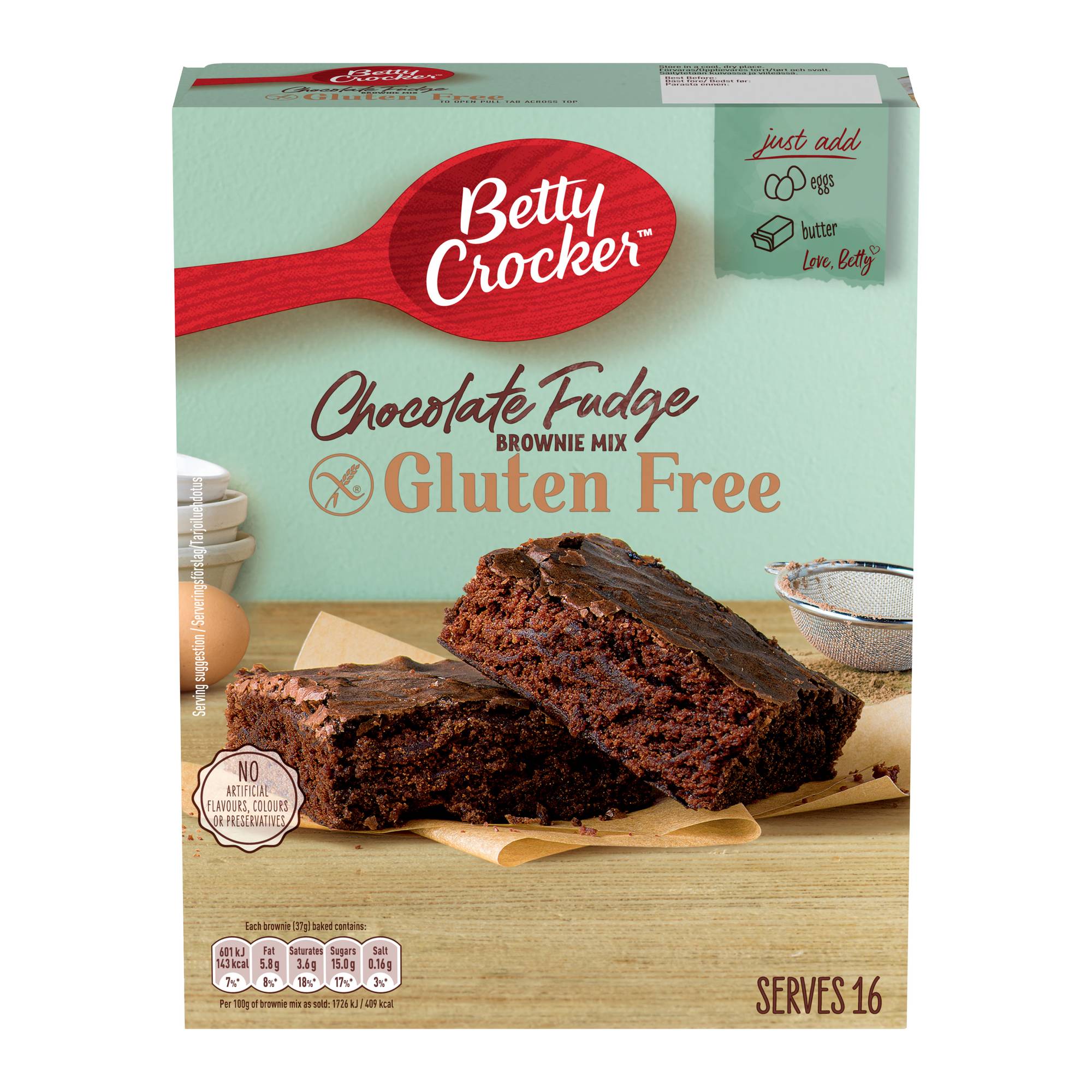 Betty Crocker Chocolate Fudge Gluten Free Brownie Mix 415g