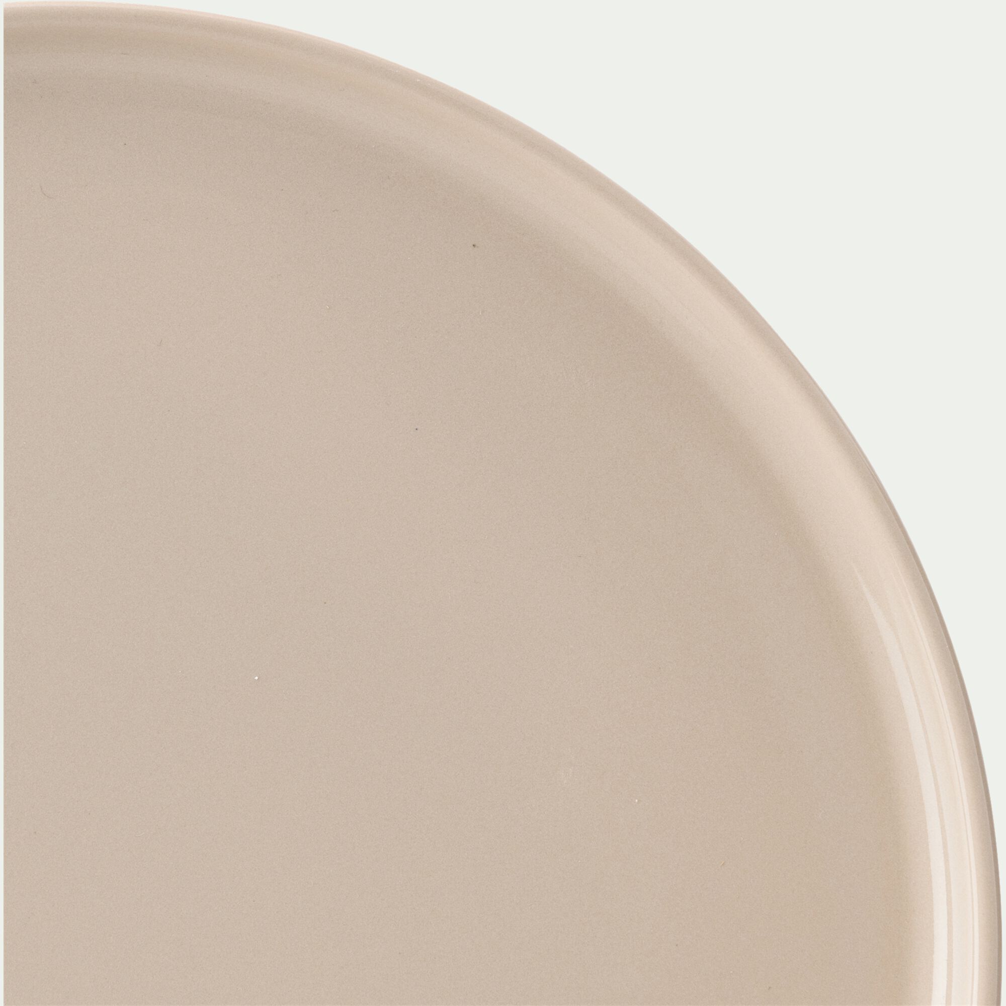 SELMA - Assiette plate en faïence D28cm - beige alpilles