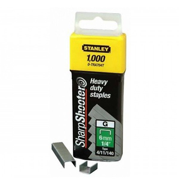 Agrafes 10 mm type G boîte de 1000 - STANLEY - 1-TRA706T