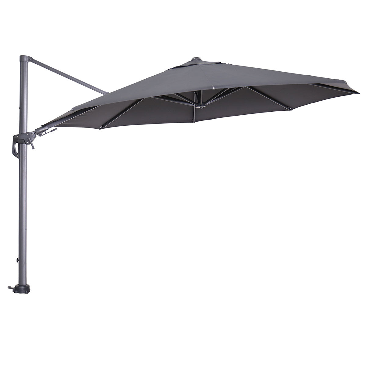 Garden Impressions zweefparasol Hawaii donker grijs 350x350 cm   90 kg voet en hoes