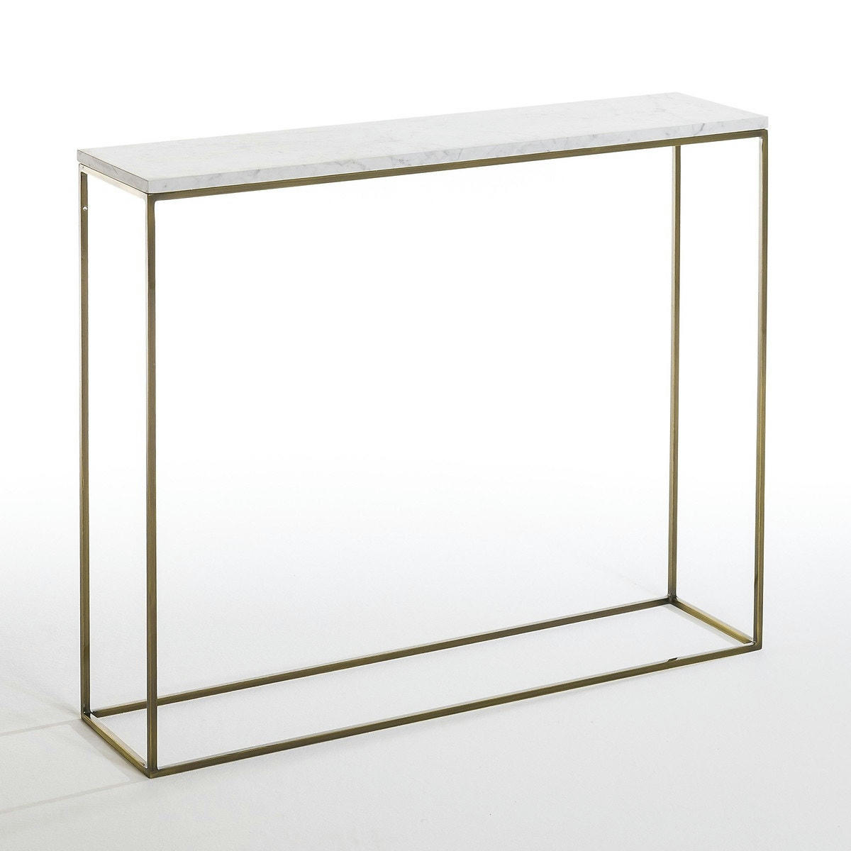 Console effet laiton vieilli/marbre, Mahaut